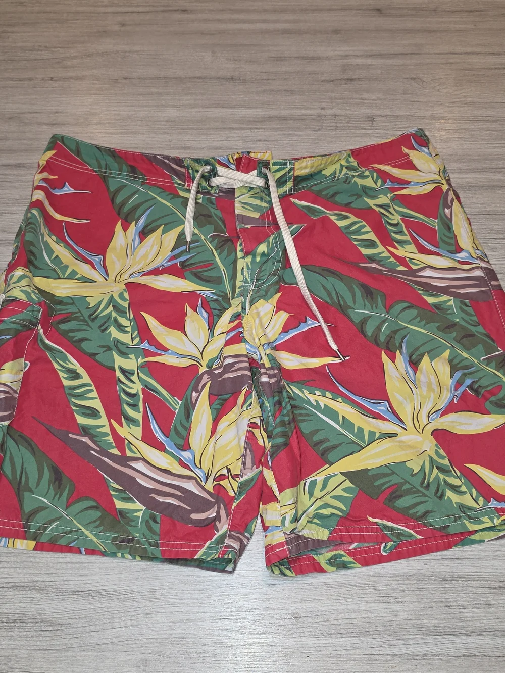 Vintage Polo Ralph Lauren 9inch Board Shorts Swim Trunks Men's Floral Size 38